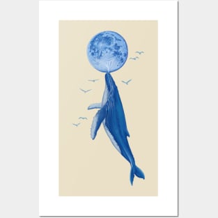 Blue surrealist Posters and Art